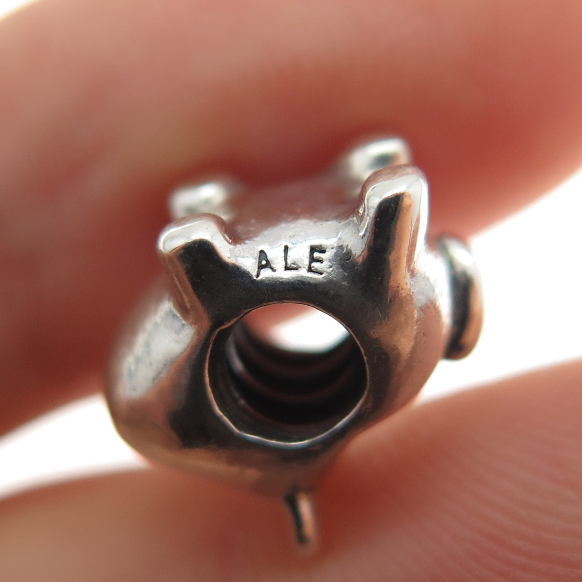 PANDORA 925 Sterling Silver Pig Slide Bead Charm