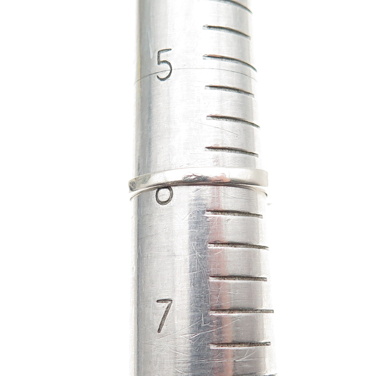 925 Sterling Silver Vintage Round-Cut C Z Band Ring Size 6