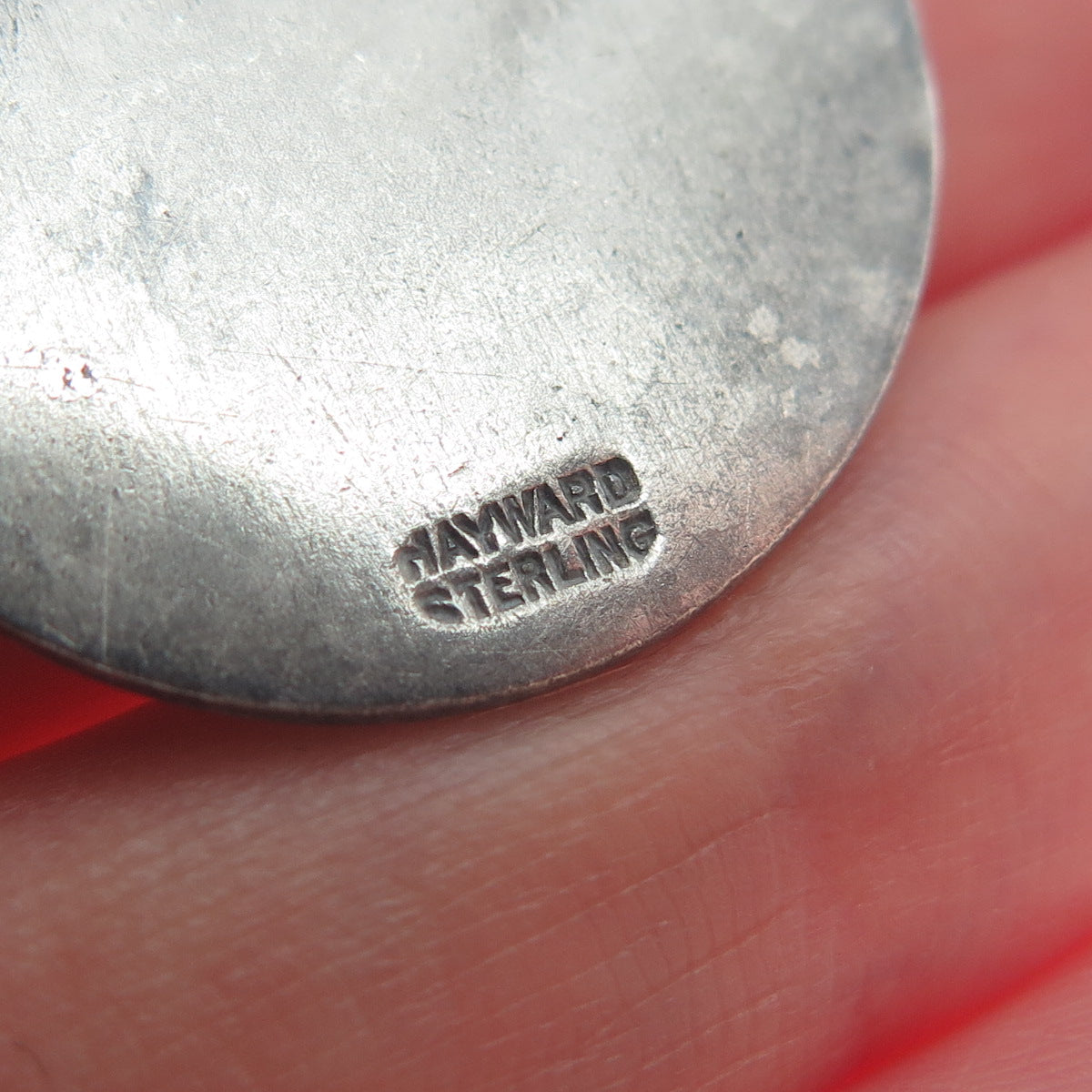 HAYWARD 925 Sterling Silver Antique St. Christopher Religious Oxidized Pendant