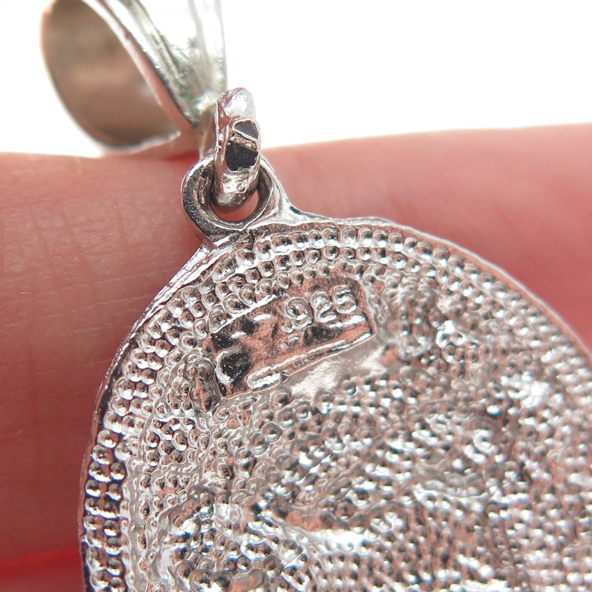 925 Sterling Silver Diamond-Cut Jesus Religious Pendant
