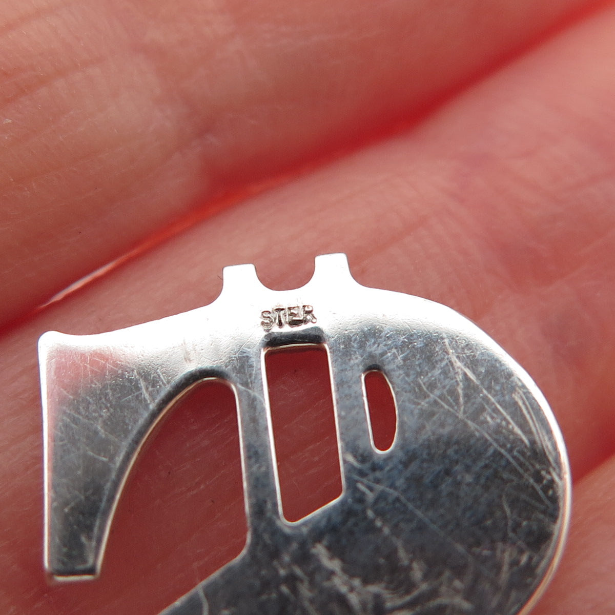 925 Sterling Silver Vintage Dollar Symbol Charm Pendant