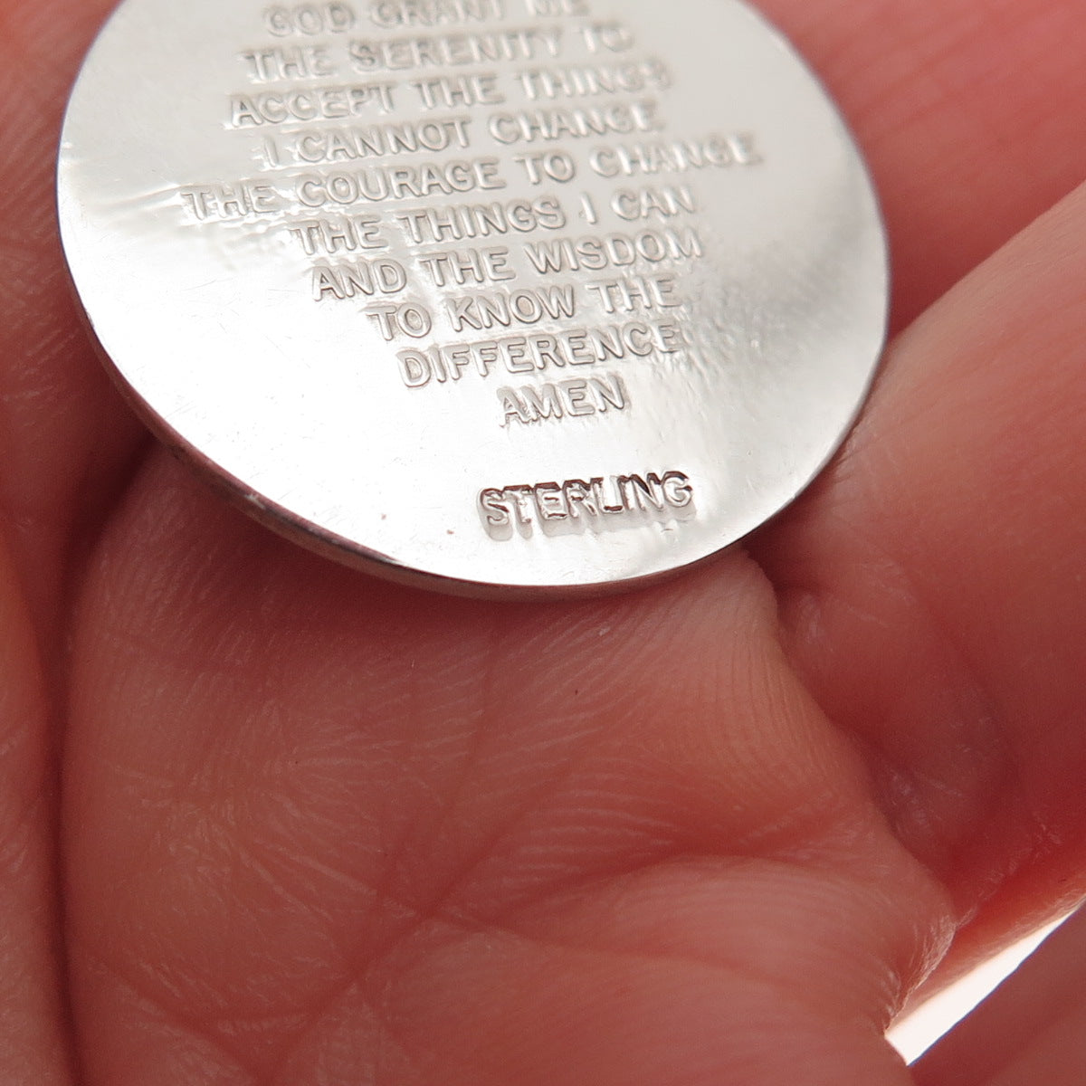 925 Sterling Silver Vintage Prayer Hands Religious Charm Pendant