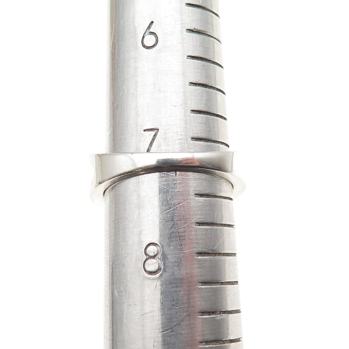 Michelle Albala 925 Sterling Silver Vintage Princess-Cut Amethyst Ring Size 7.25