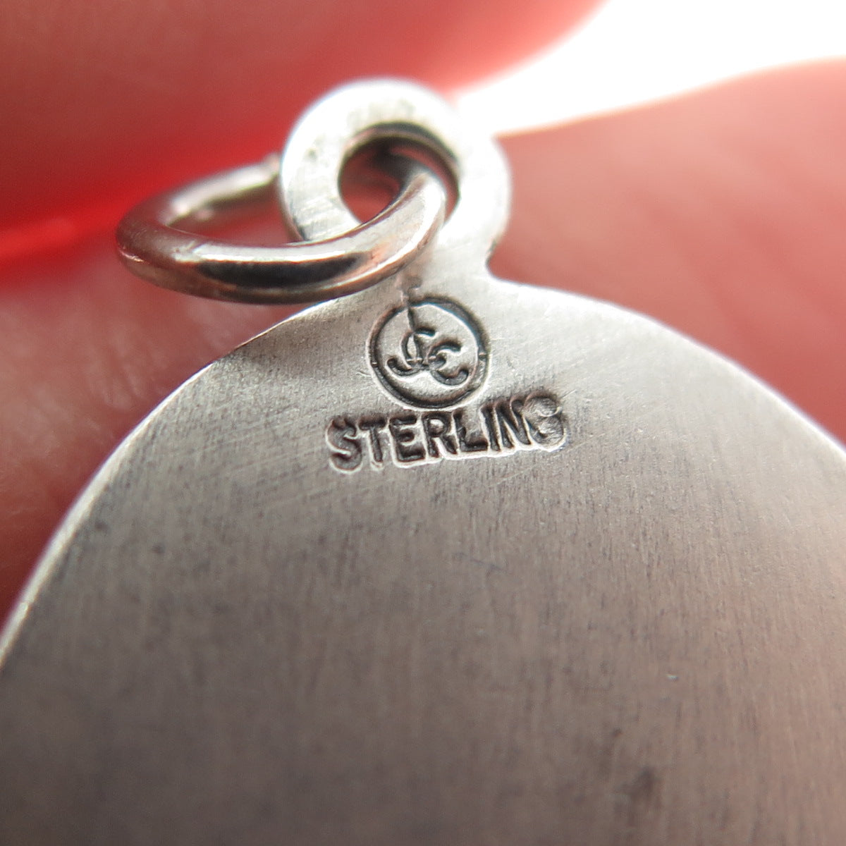 925 Sterling Silver Vintage JCC St. Dennis Religious Charm Pendant