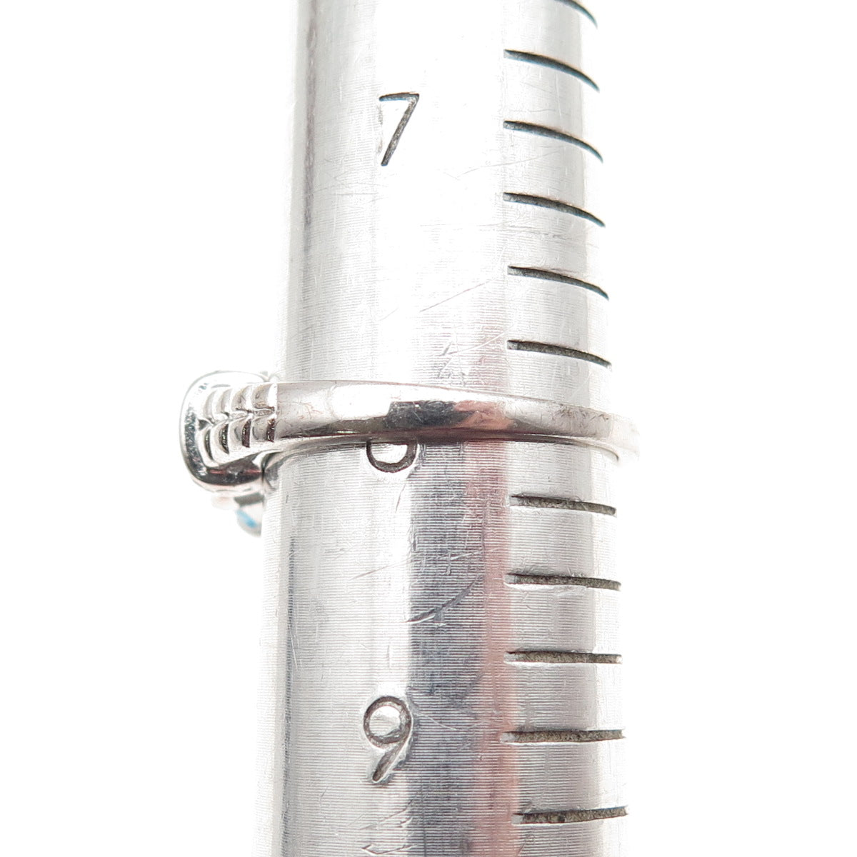 RJ Graziano 925 Sterling Silver Real Blue Topaz & C Z Ring Size 8