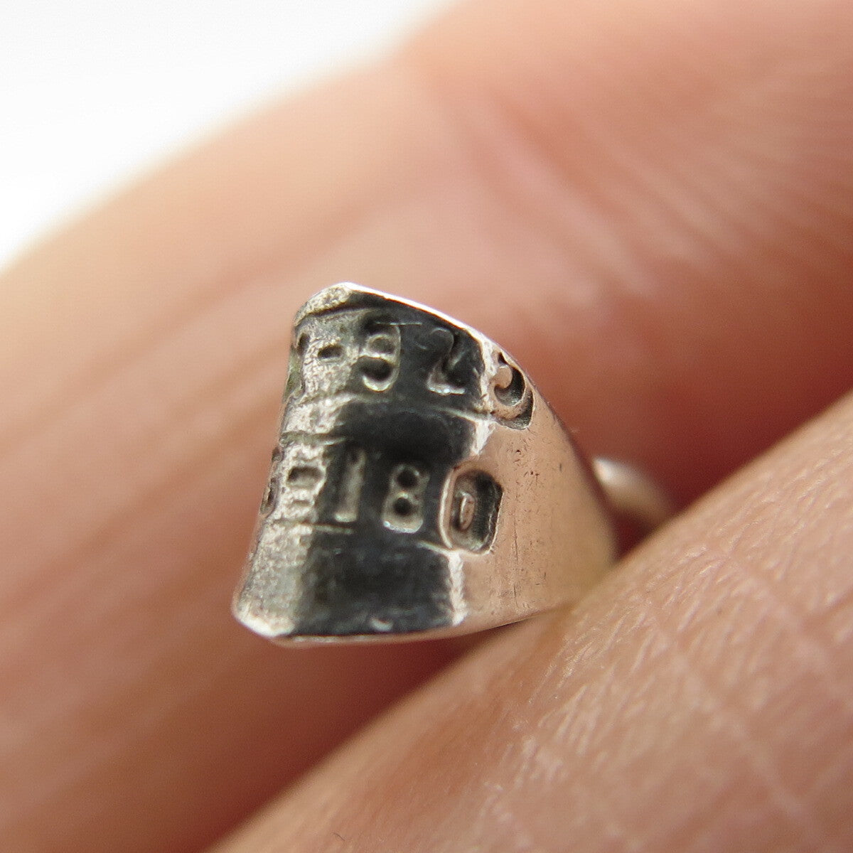 925 Sterling Silver Vintage Mexico Bugs Bunny Tag Pendant