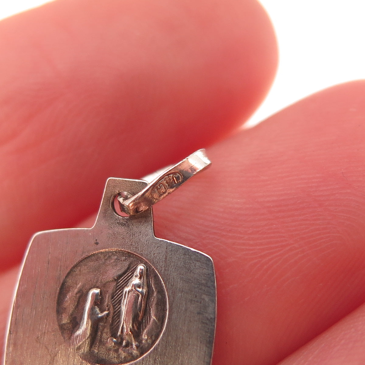 925 Sterling Silver Vintage Jerusalem Cross Oxidized Charm Pendant