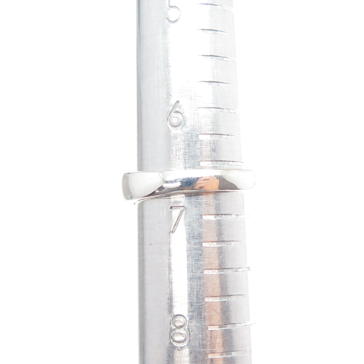 925 Sterling Silver Real Round & Tapered Baguette-Cut Diamond Ring Size 6.75