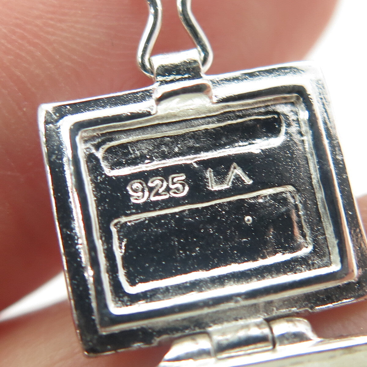 925 Sterling Vintage It's True I'm Blessed To Have You In My Heart Box Pendant