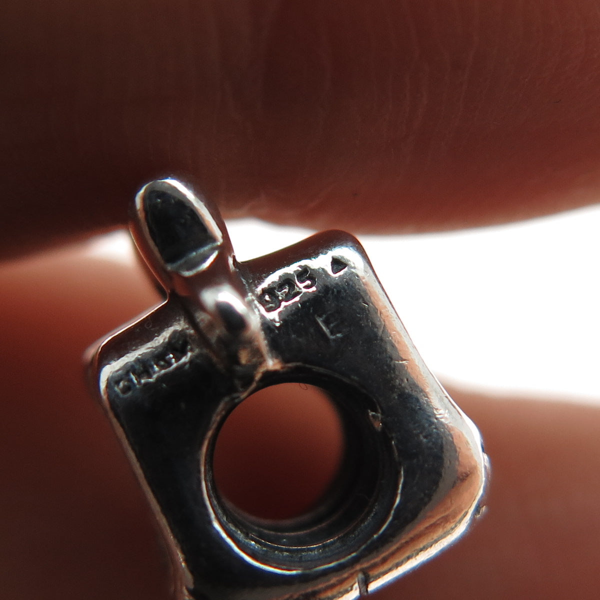 CHAMILIA 925 Sterling Silver Ballet Bow Shoes Slide Bead Charm