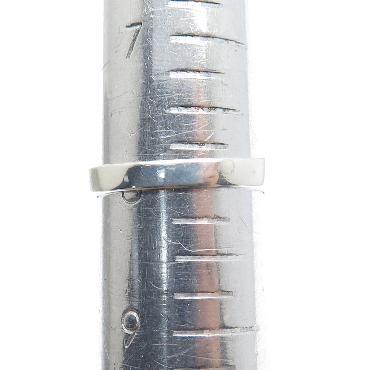 925 Sterling Silver Real Round-Cut White Topaz Emerald-Cut Sapphire Ring Size 8