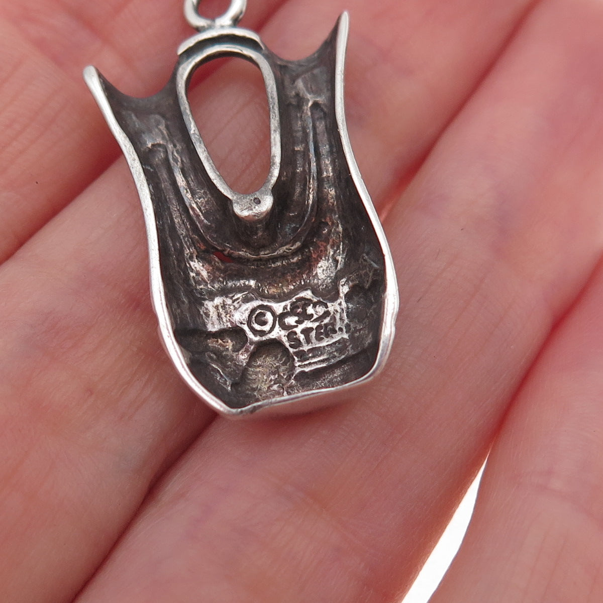 Silver Cloud Old Pawn 925 Sterling Vintage Native Vase Tribal Charm Pendant