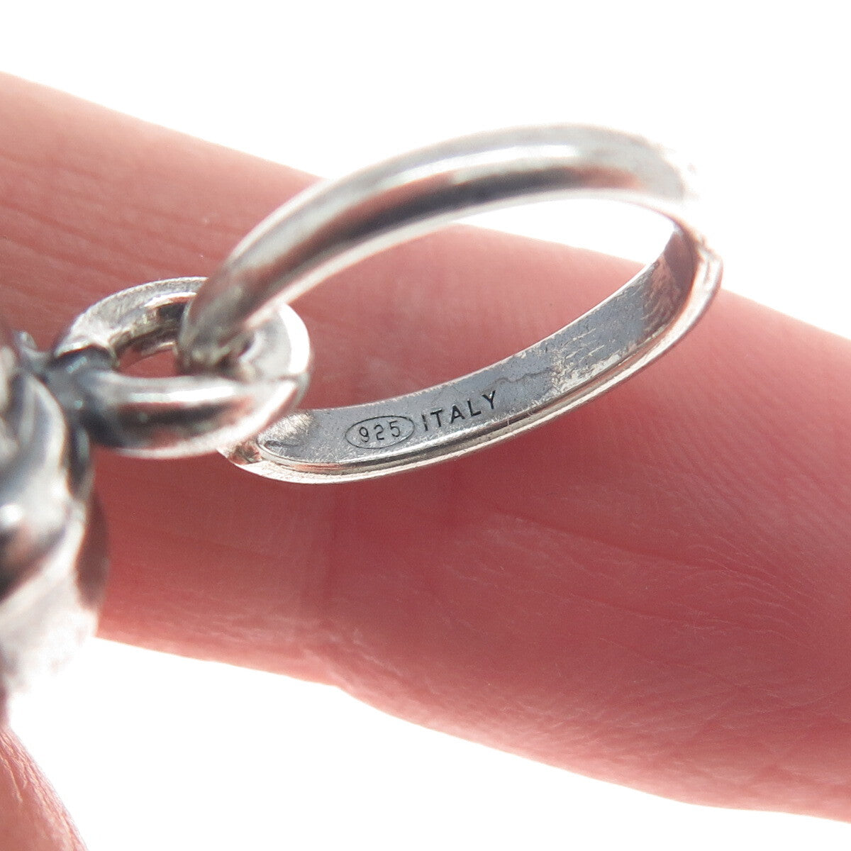 925 Sterling Silver Vintage Italy Ridgeback Dog Oxidized 3D Charm Pendant