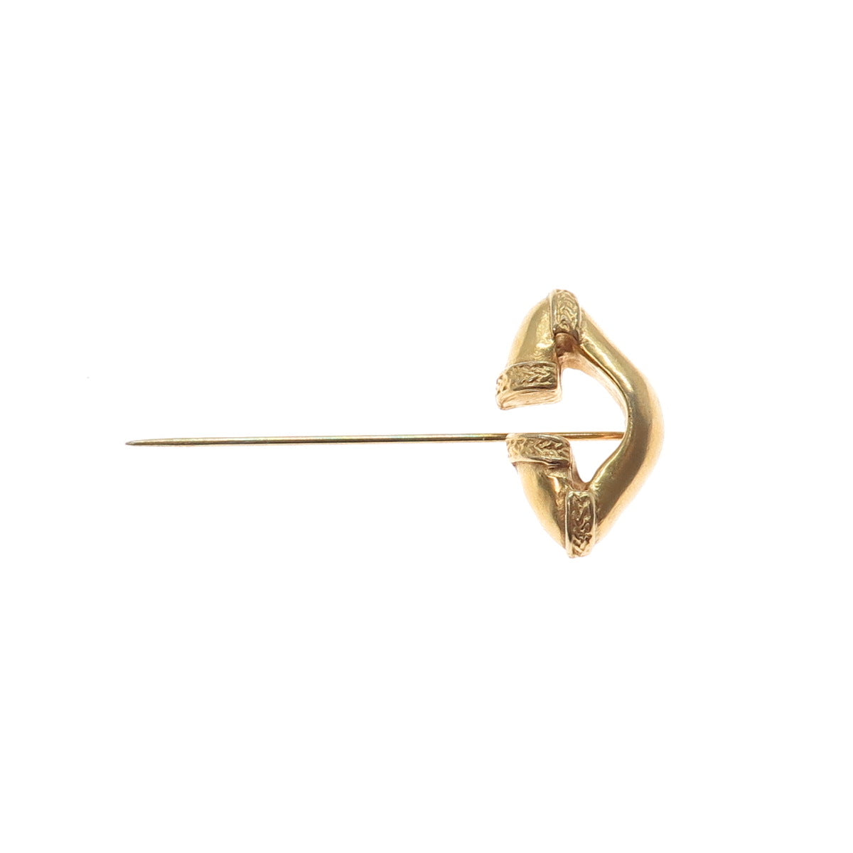 Gold Filled Vintage Horse Hoof For Good Luck Lapel Pin