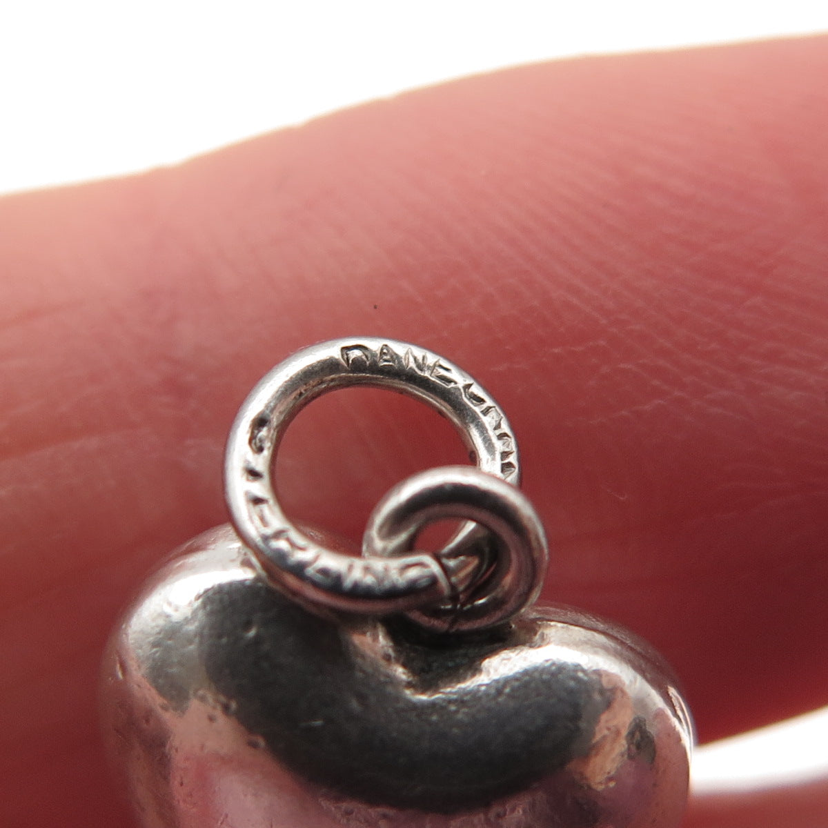 DANECRAFT 925 Sterling Silver Vintage Chatelaine Heart Mini Charm Pendant