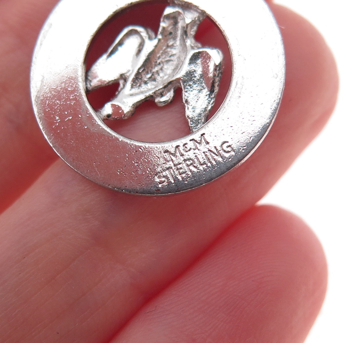 Mark Mercy 925 Sterling Silver Vintage Confirmation Religious Charm Pendant