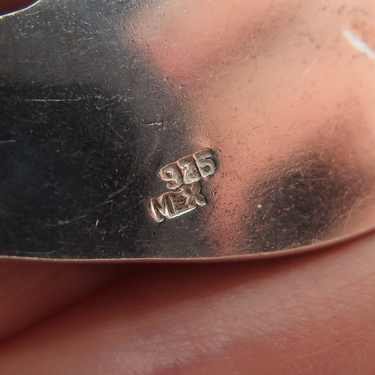 925 Sterling Silver Vintage Mexico Murano Glass Modernist Slide Charm Pendant