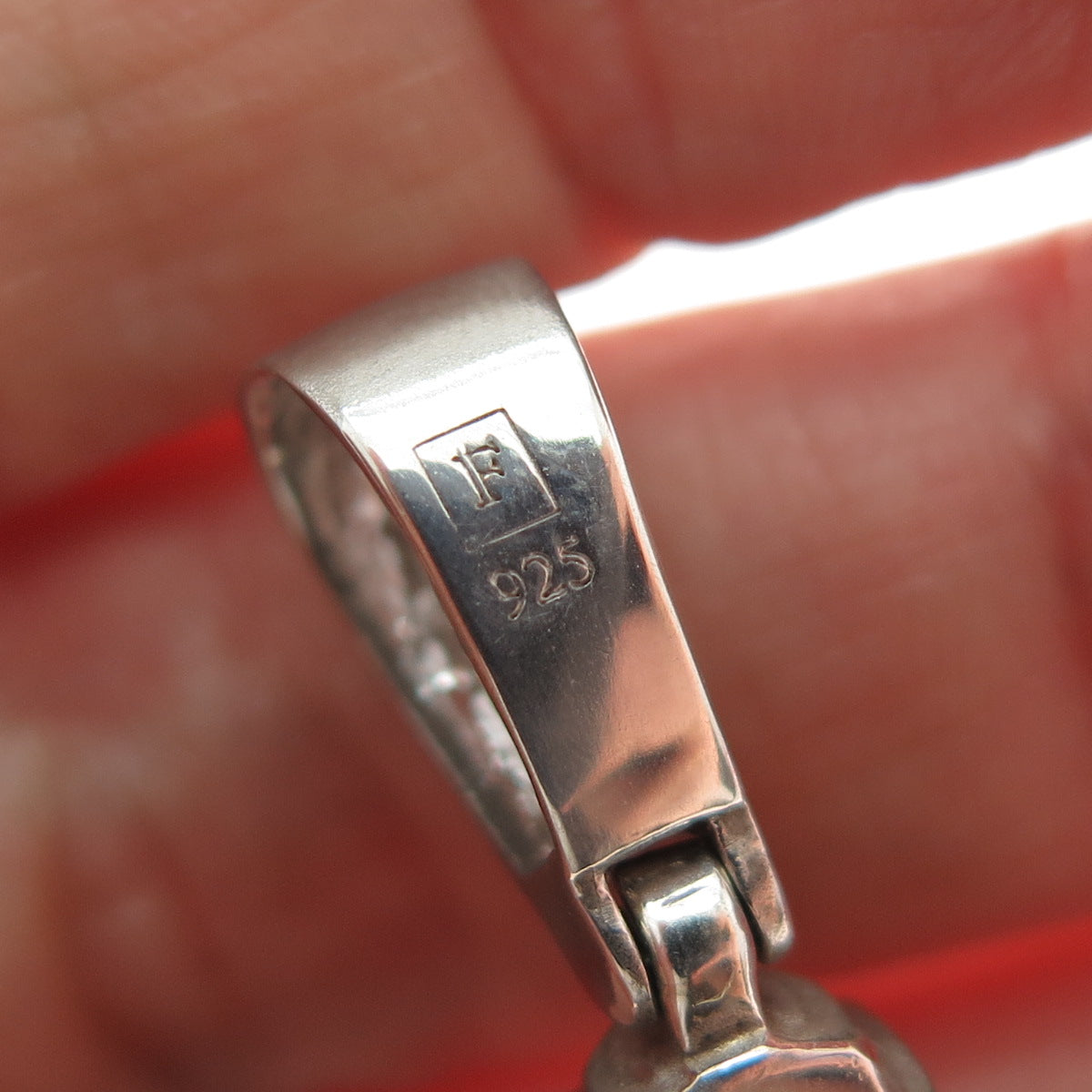 925 Sterling Silver Round-Cut C Z Cross Charm Pendant