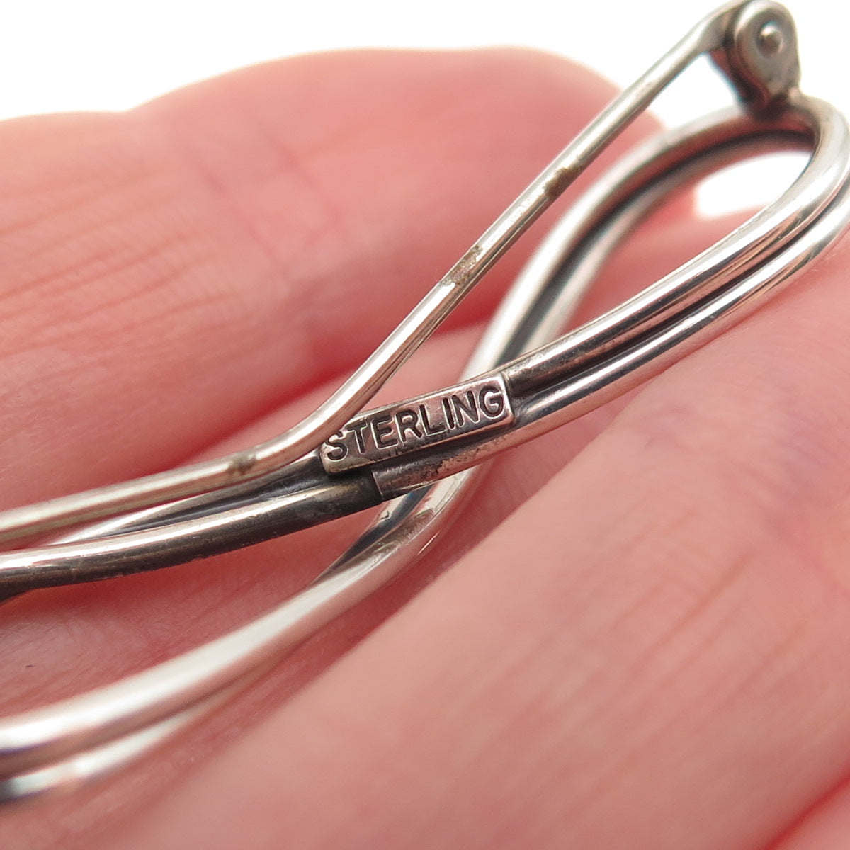 925 Sterling Silver Vintage Infinity Oxidized Pin Brooch