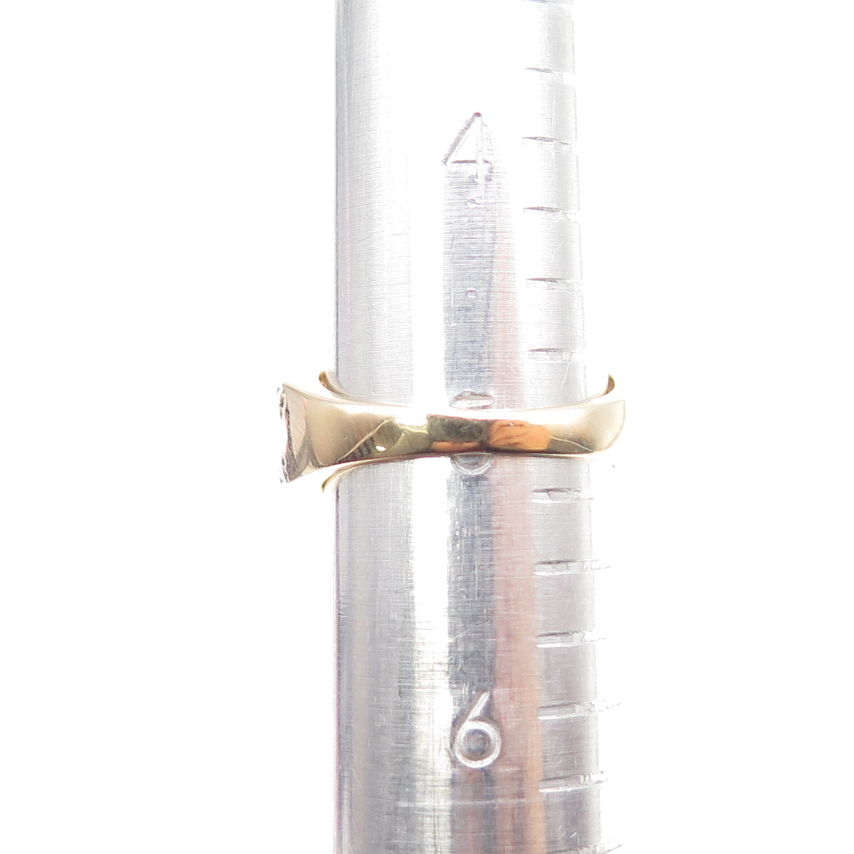 DEE BERKLEY 925 Sterling Silver Gold Plated Real White Topaz Ring Size 5