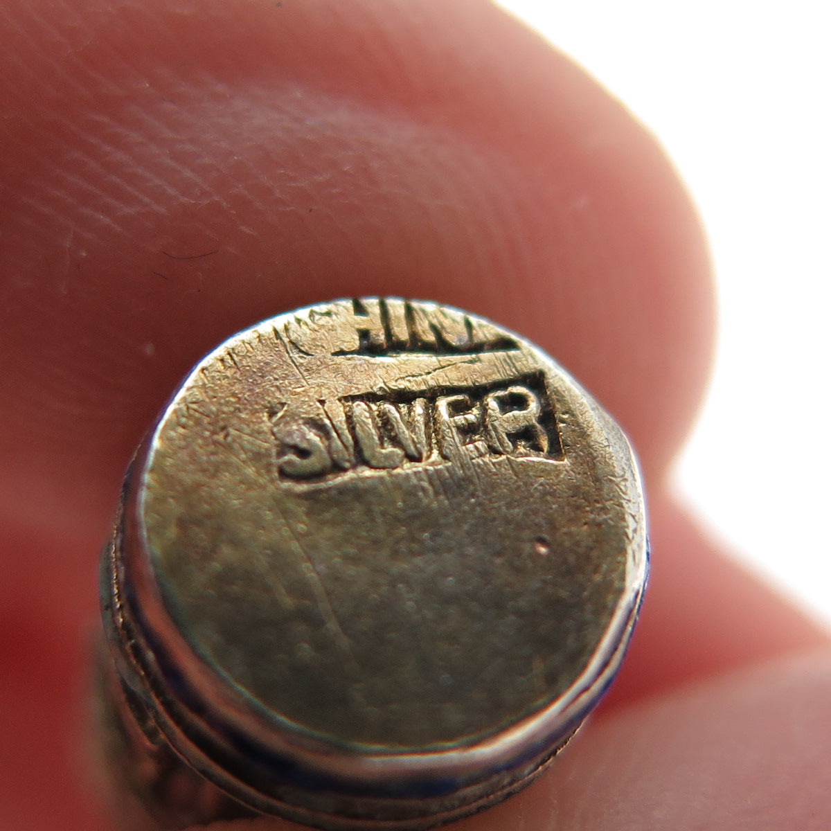 925 Sterling Gold Plated Antique China Enamel Bird Cage Minimalist 3D Pendant