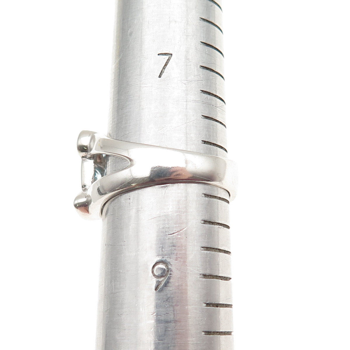 925 Sterling Silver Vintage Real Multi-Cut Blue Topaz Cluster Ring Size 8.25