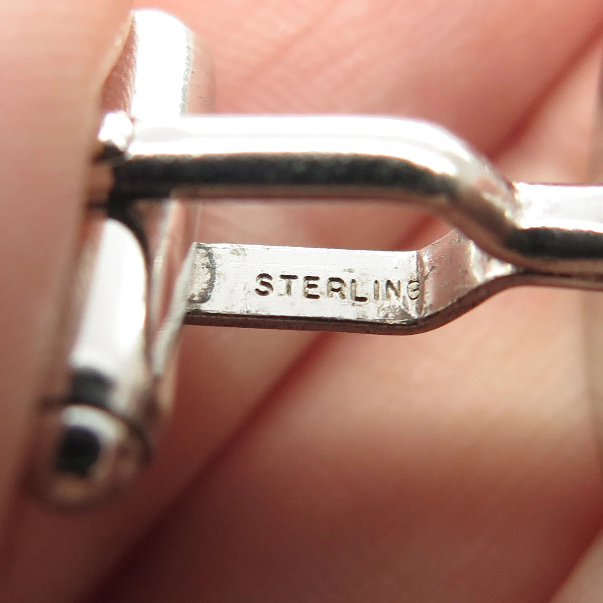 925 Sterling Silver Vintage Textured Round Cufflinks