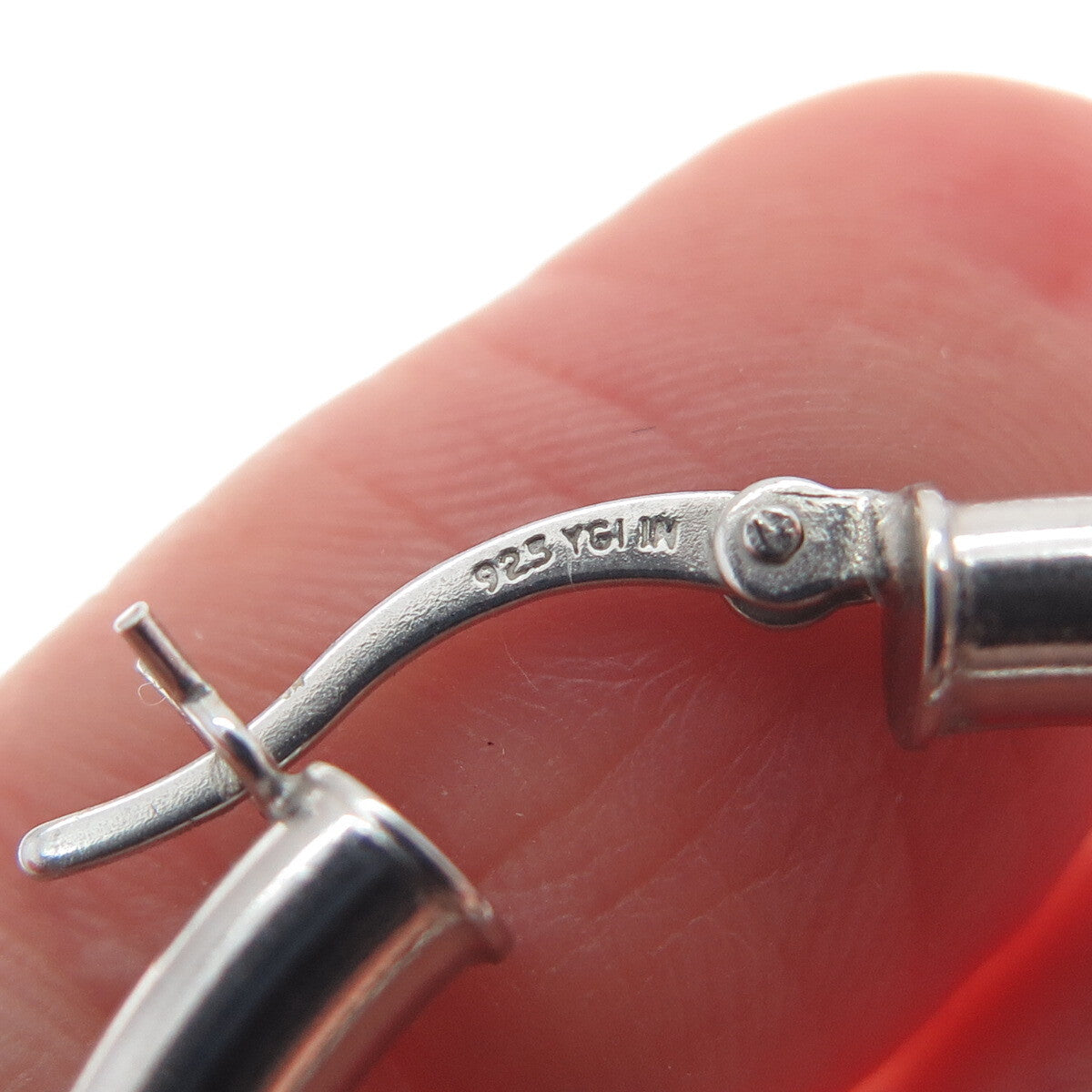 925 Sterling Silver Tube Hoop Earrings