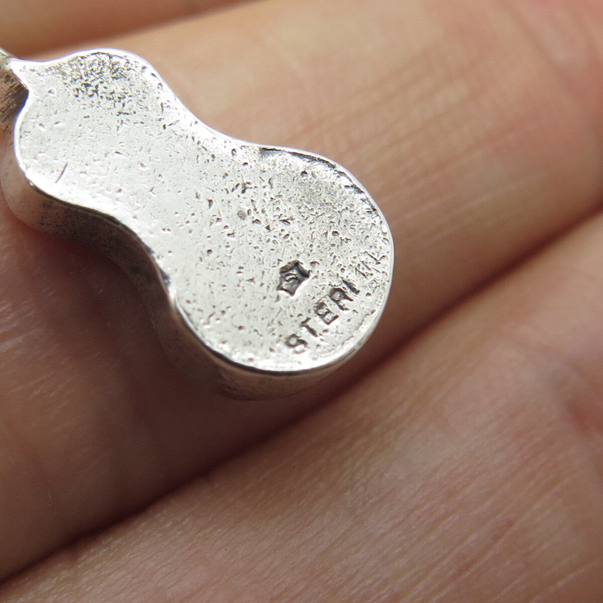 925 Sterling Silver Vintage Guitar Minimalist Charm Pendant