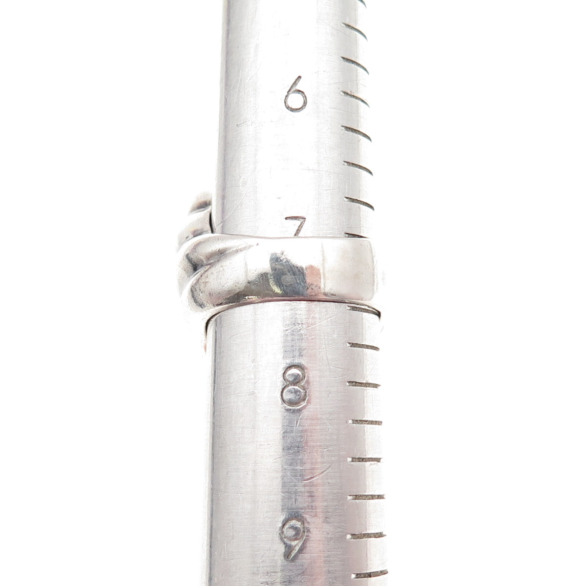 925 Sterling Silver Vintage Mexico Modernist Seashell Oxidized Ring Size 7.5