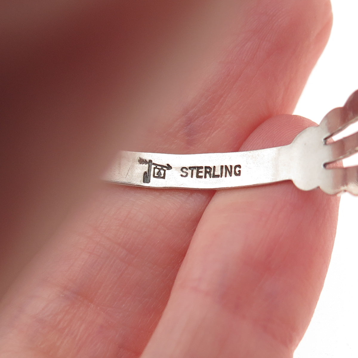 Bell Trading Post Old Pawn Sterling Silver Turquoise Adjustable Bracelet 5.25"