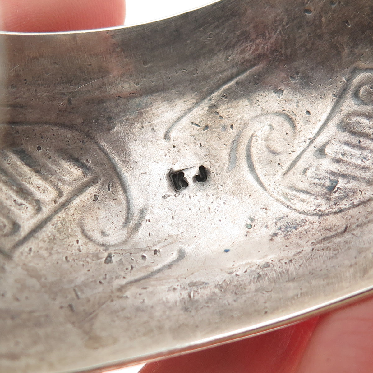 Kelvis Josh Navajo Old Pawn Sterling Silver Vintage Adjustable Bracelet 6.75"