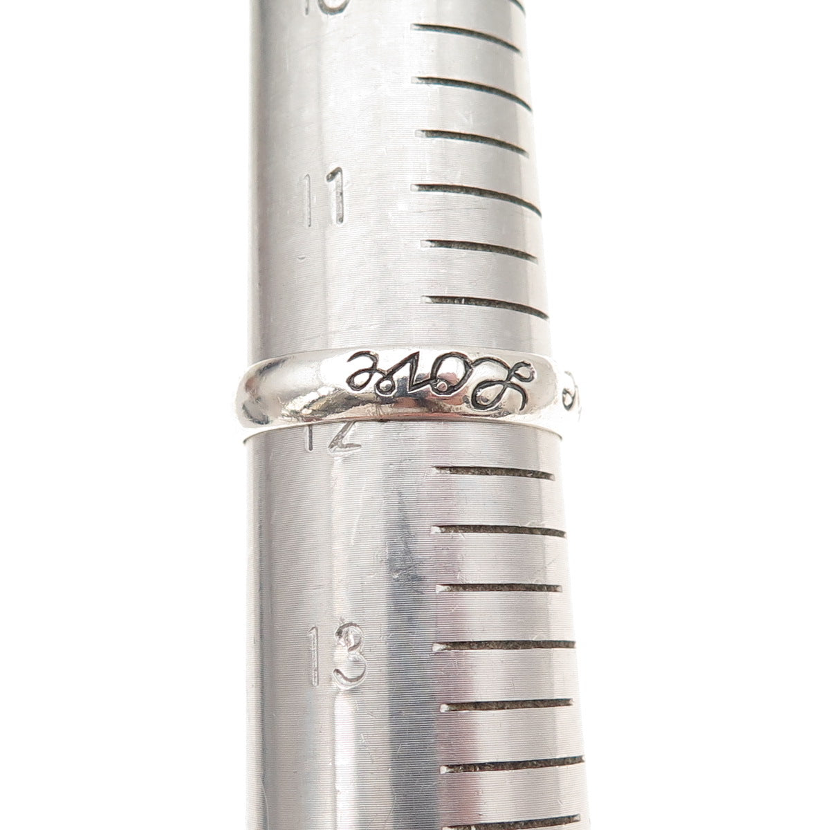 Jewelry Concepts 925 Sterling Silver Vintage Faith Love Hope Band Ring Size 12