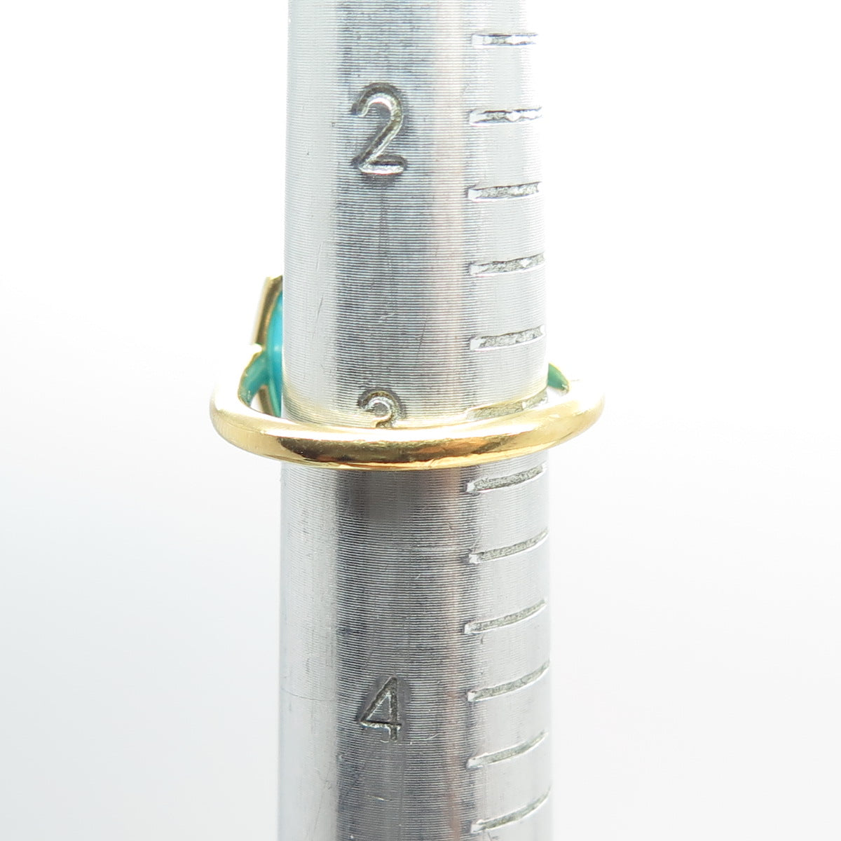 KENDRA SCOTT 925 Sterling Silver Gold Plated Real Turquoise Ring Size 3.25