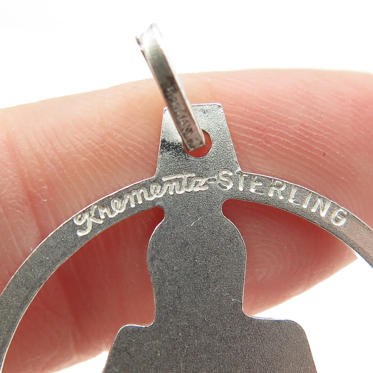 KREMENTZ 925 Sterling Silver Vintage Germany Aquarius Zodiac Sign Pendant