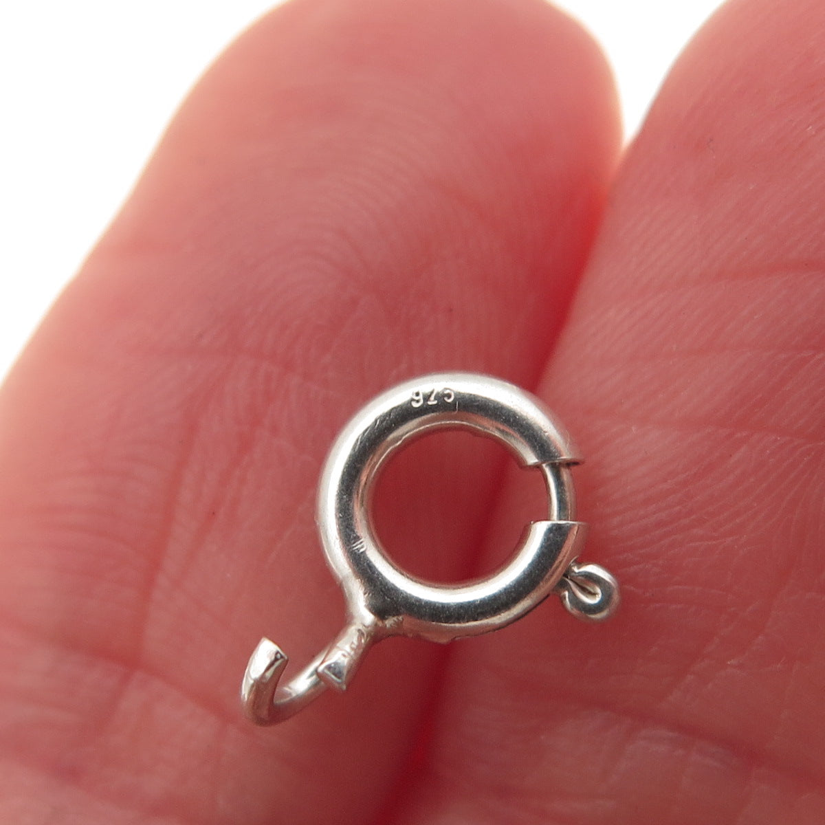 925 Sterling Silver Vintage SET of 10 Spring Ring Lock Clasps