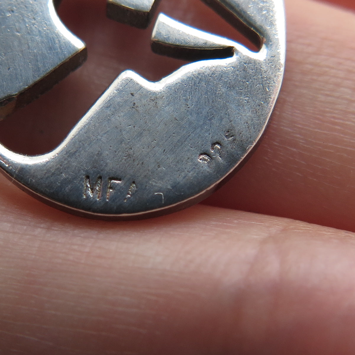 MFA Museum of Fine Arts Sterling Vintage Chinese Character Friendship Pendant