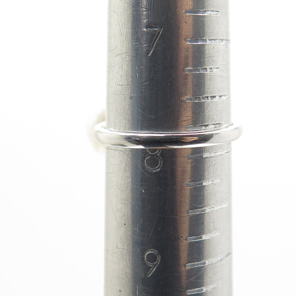 925 Sterling Silver Real Pearl Minimalist Ring Size 8