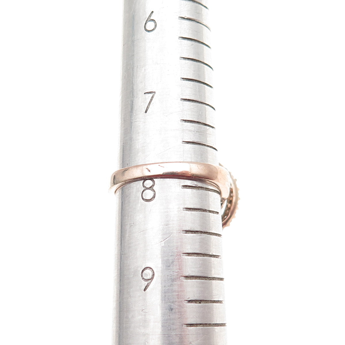 HAROLD TRUJILLO Sterling Rose Gold Plated Real Pearl & White Topaz Ring Size 8