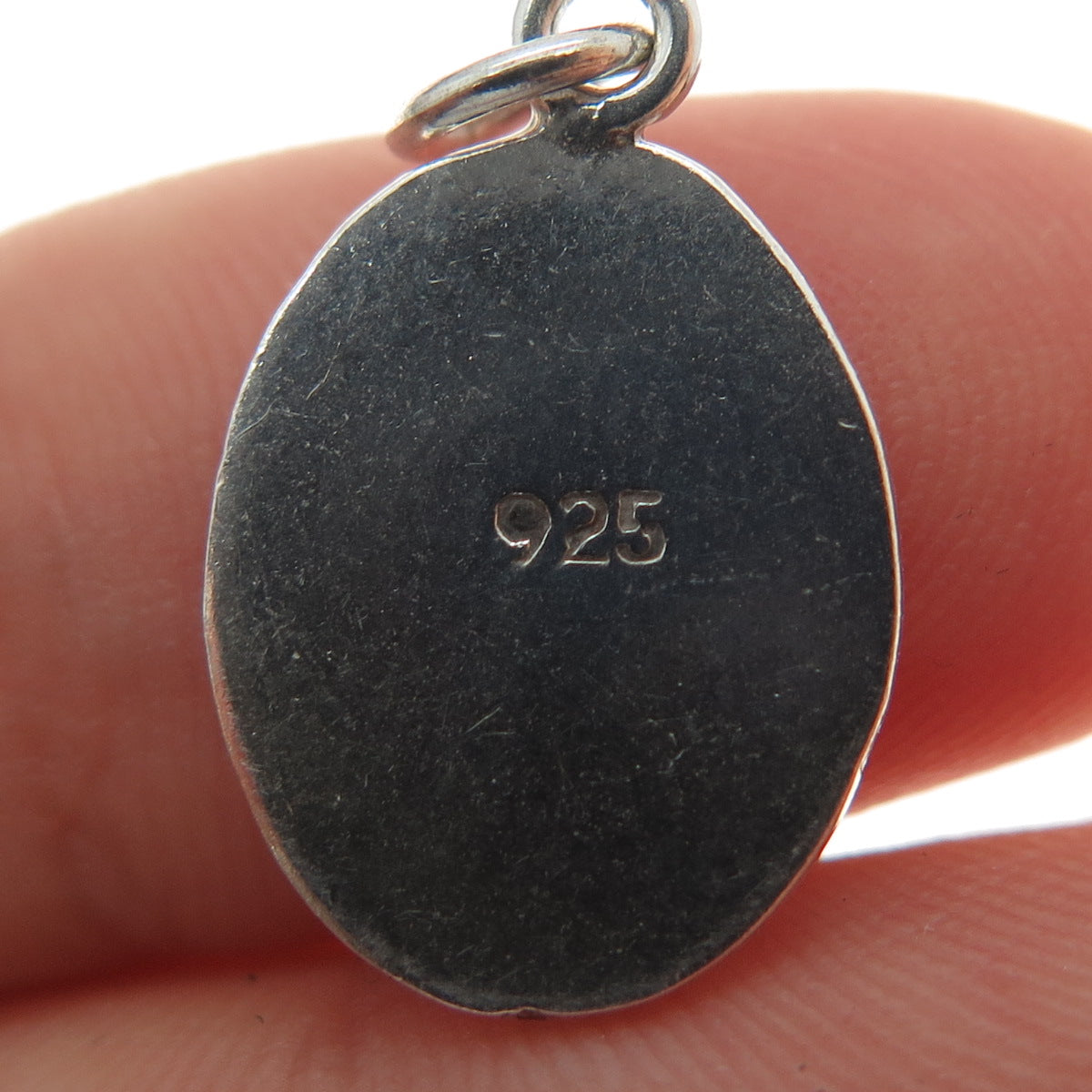925 Sterling Silver Vintage Enamel Cartoon Character Toddler Minimalist Pendant