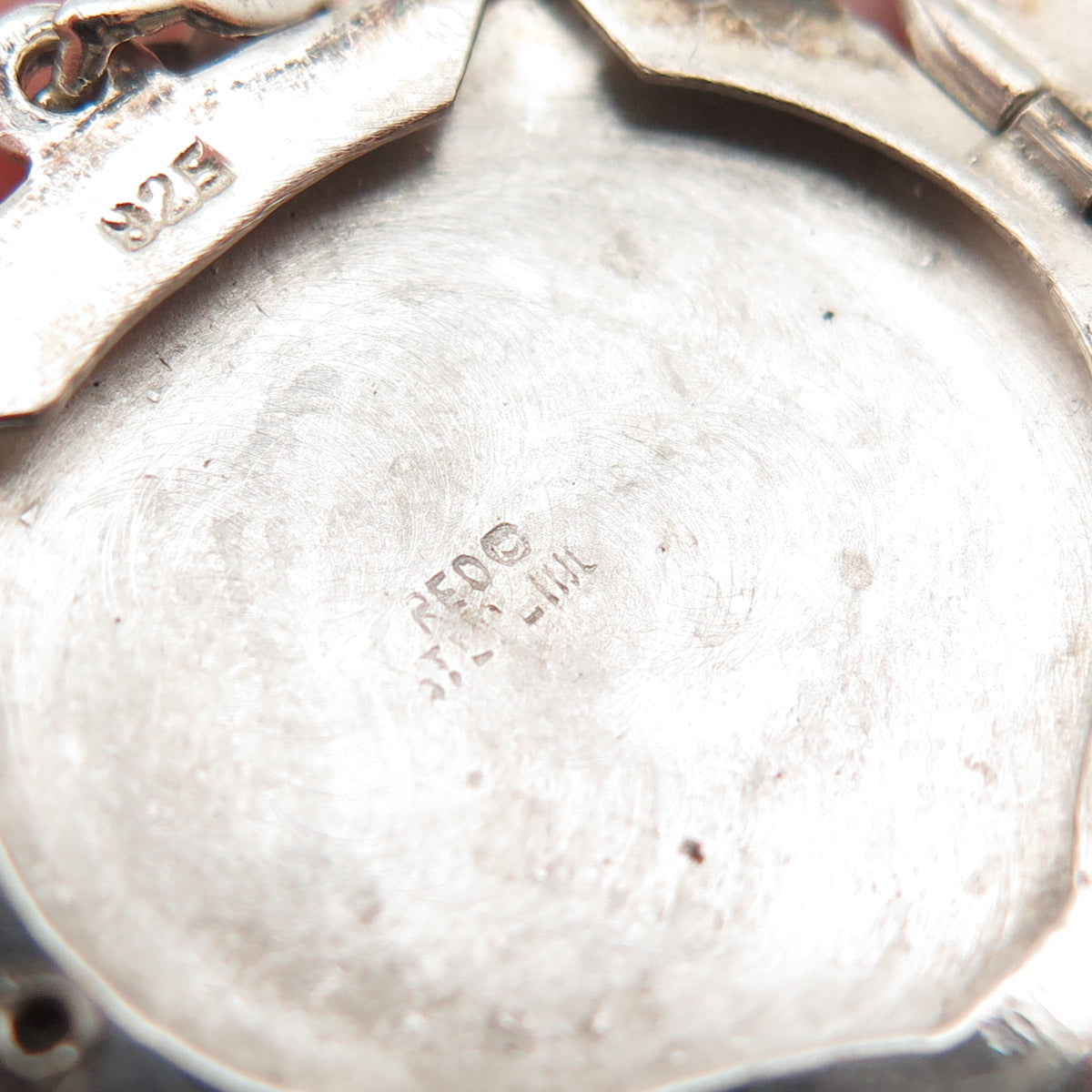 REO CO. 925 Sterling Silver Vintage Cat Locket Charm Pendant