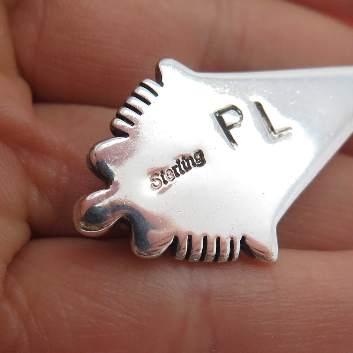 Paula Leekity Zuni Old Pawn 925 Sterling Silver Vintage Multi-Gem Tribal Pendant