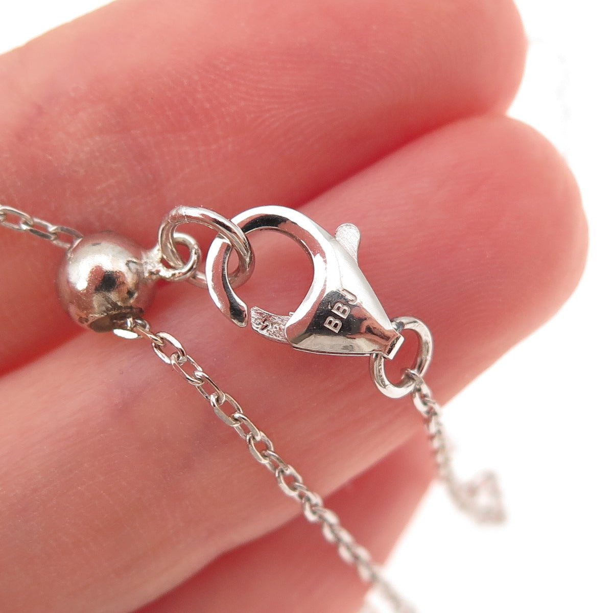 925 Sterling Silver Real Tanzanite White Topaz Adjustable Chain Necklace 16-20"