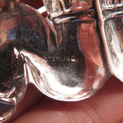 925 Sterling Silver Vintage Mexican Wanderer Pin Brooch