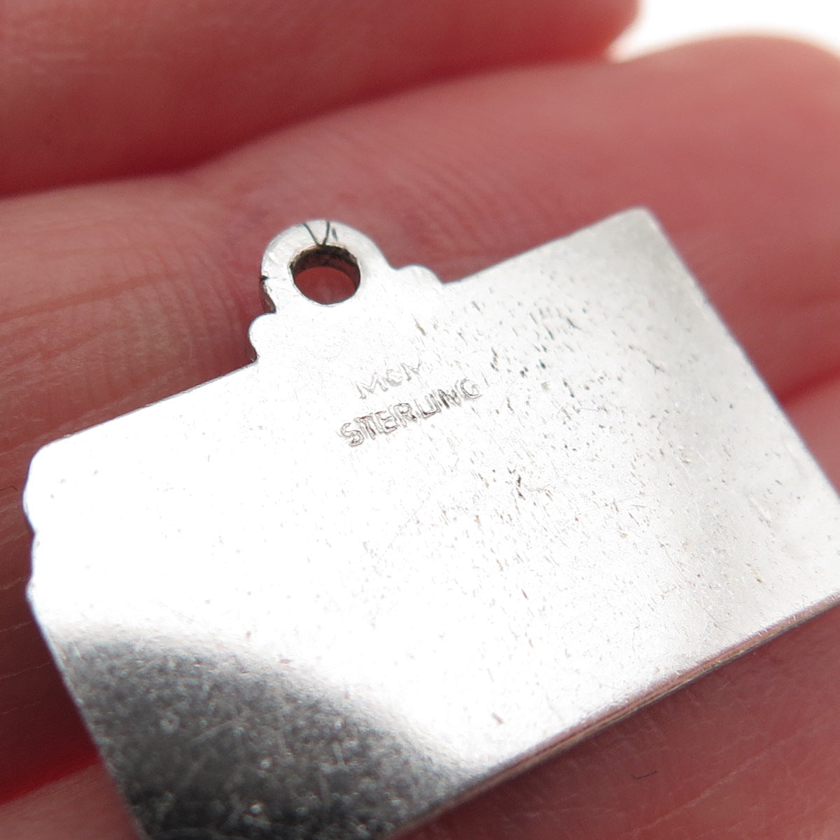M&M Mark Mercy 925 Sterling Silver Vintage Kansas State Map Mini Charm Pendant