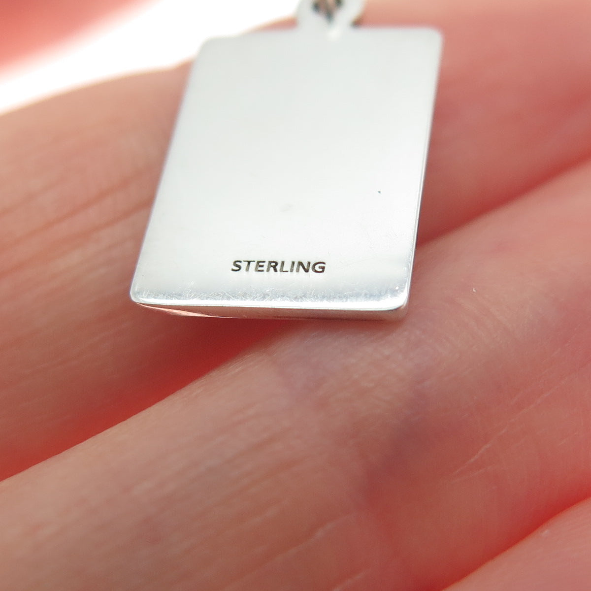 925 Sterling Silver Red Enamel I Think I'm The One Minimalist Charm Pendant