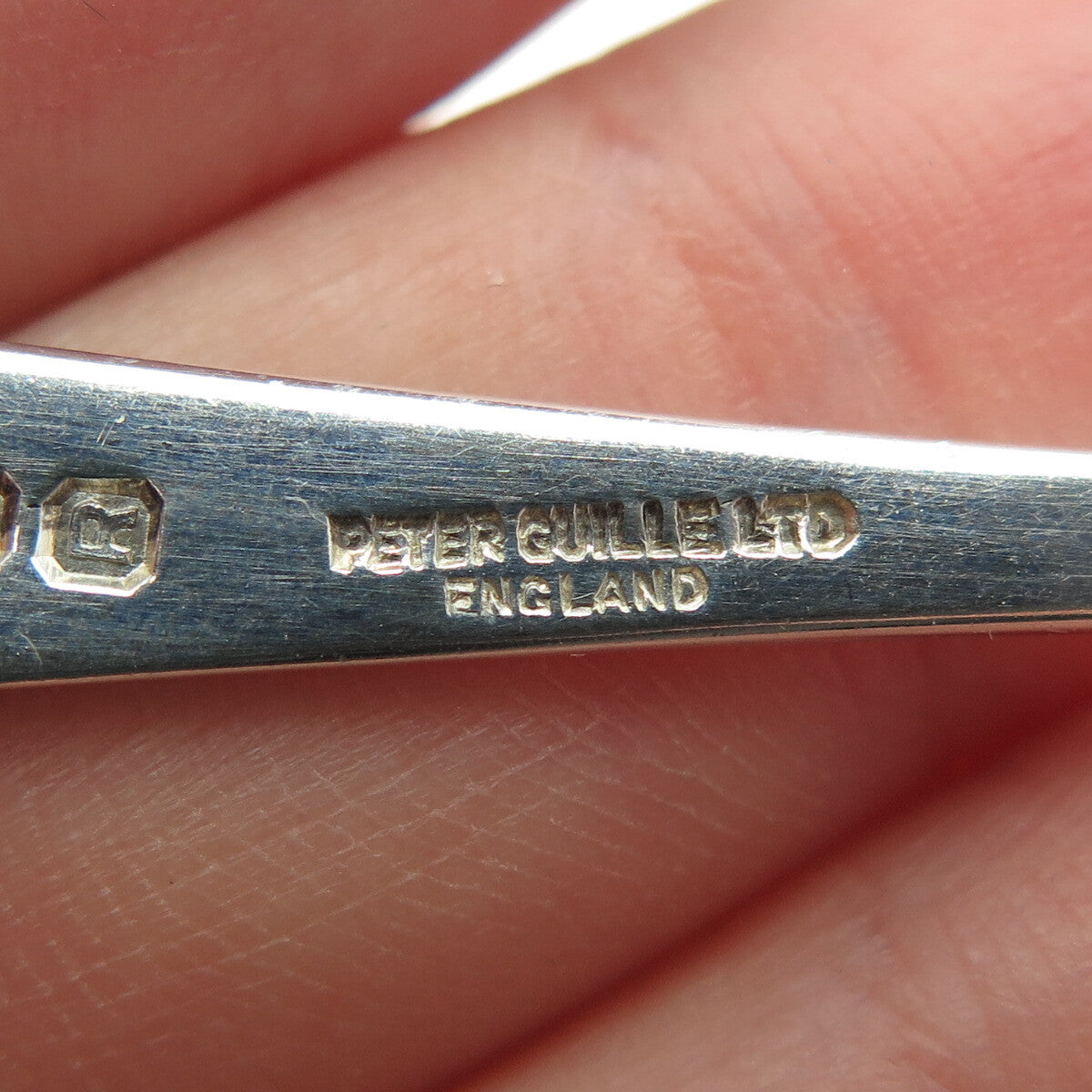 PETER GUILLE 925 Sterling Silver Vintage London 1952 Salt & Spices Spoon