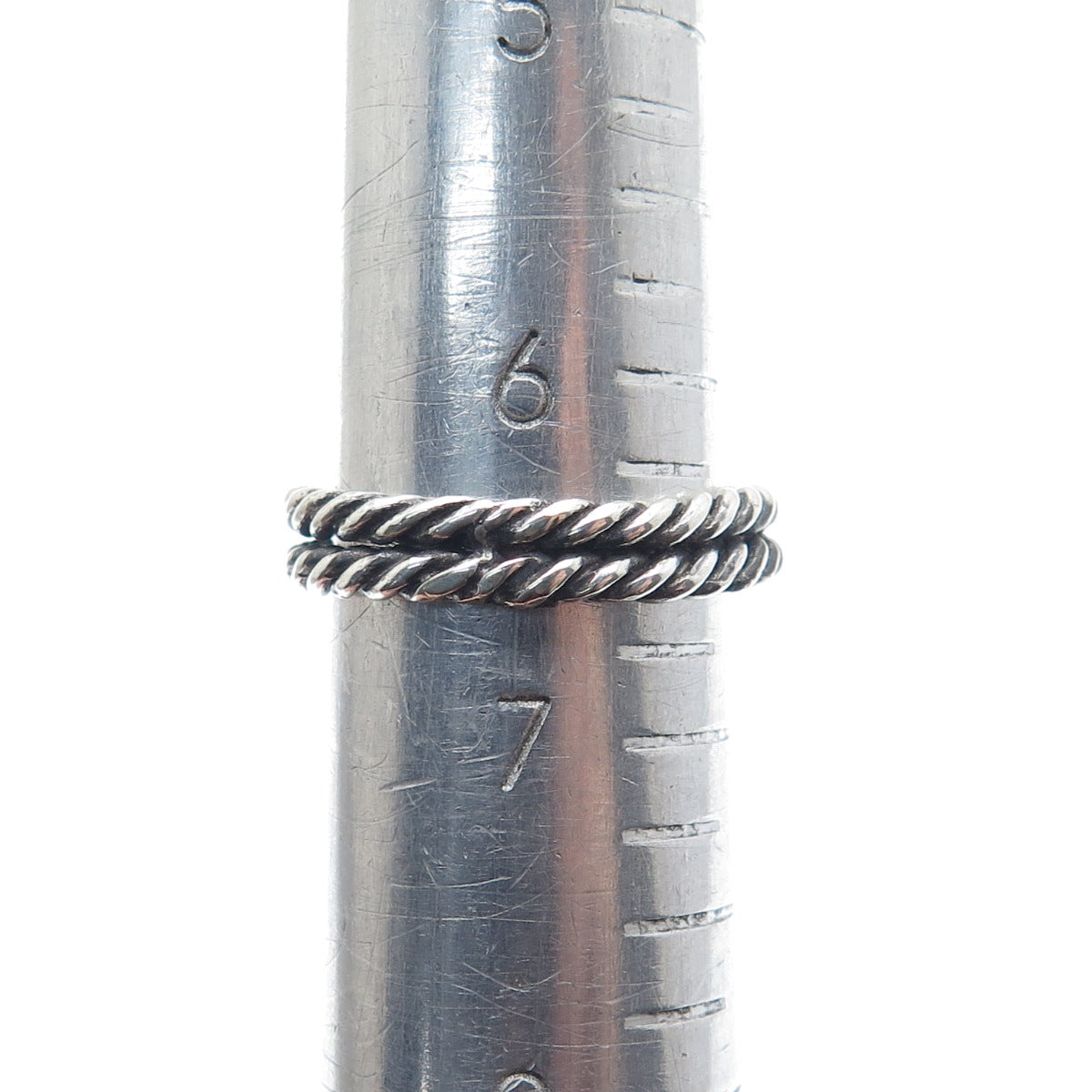 925 Sterling Silver Vintage Twisted Love Knot Oxidized Ring Size 6.5