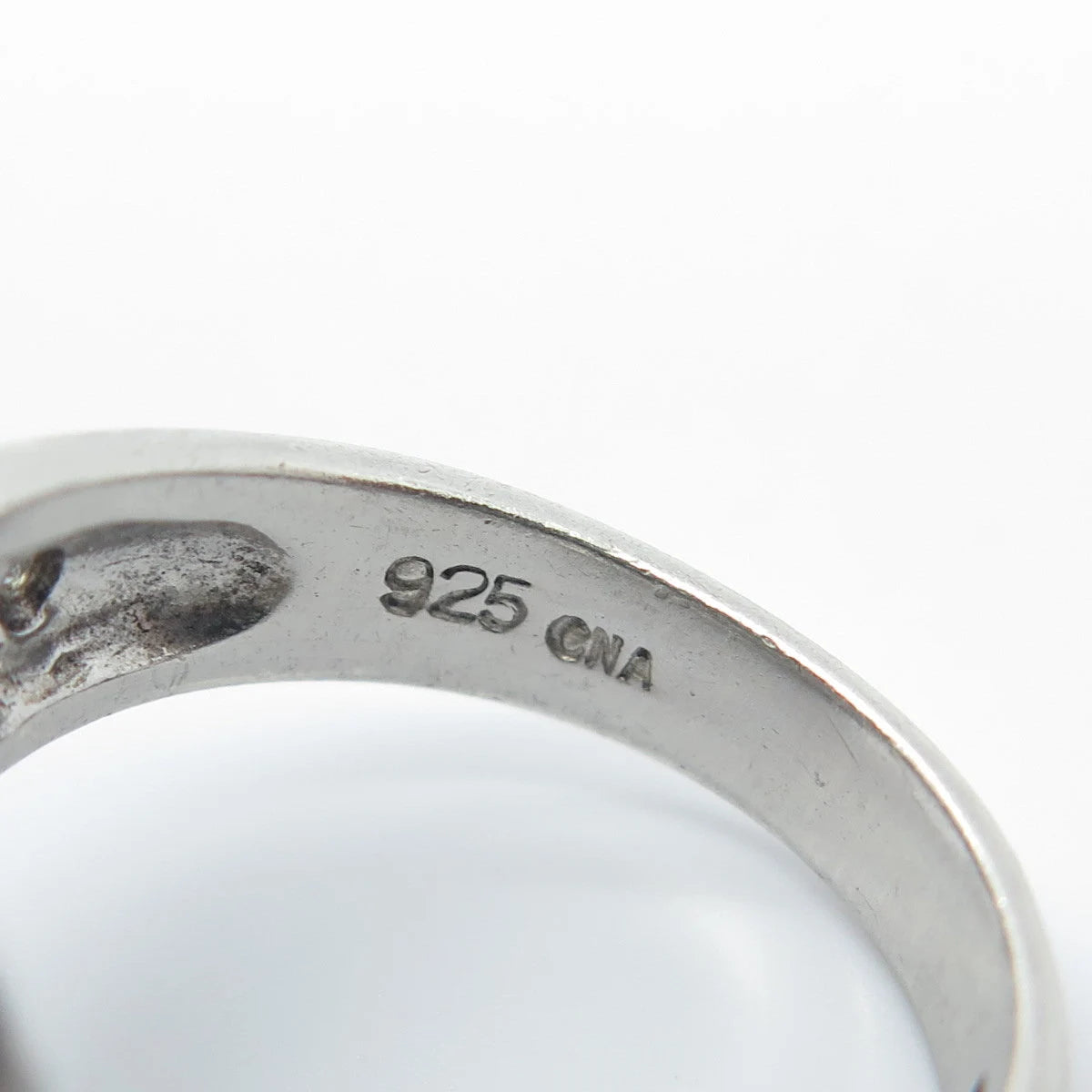 925 Sterling Silver C Z Wide Bypass Ring Size 5