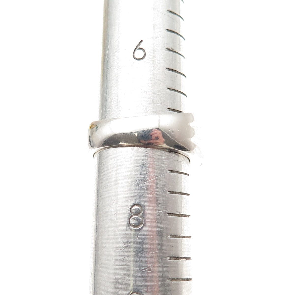 925 Sterling Silver Real Round-Cut Diamond Twisted 3-Row Ring Size 7.25